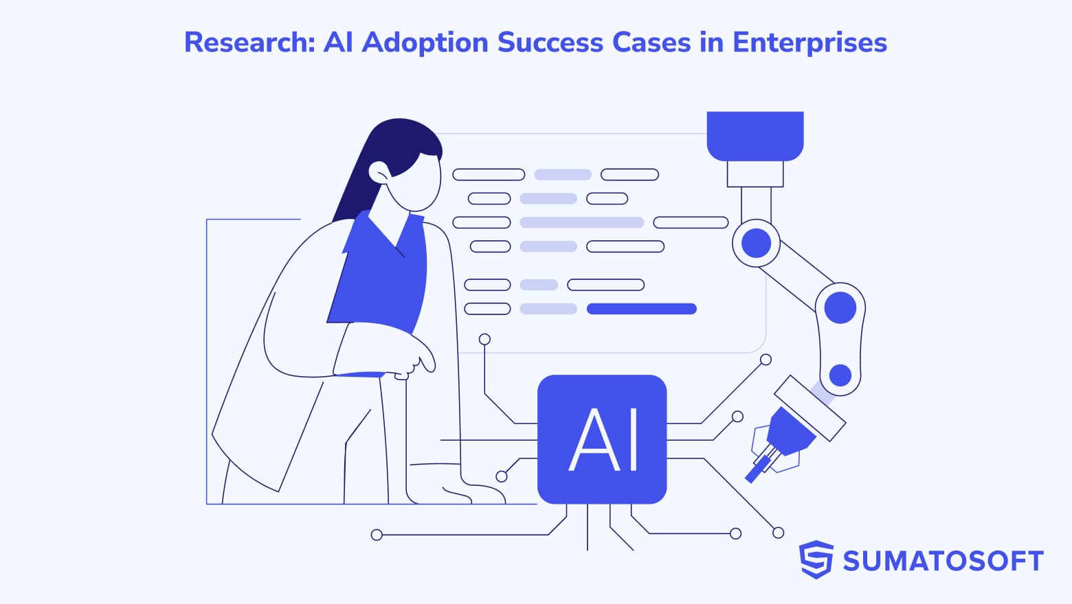Research AI adoption success cases in enterprises